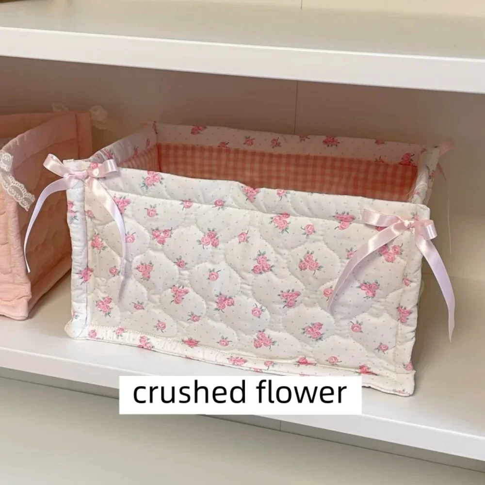 1PC Square Storage Basket Desktop Organizer Storage Basket Home Decoration Basket landry Wood basket Rattan tray Foldable box 6
