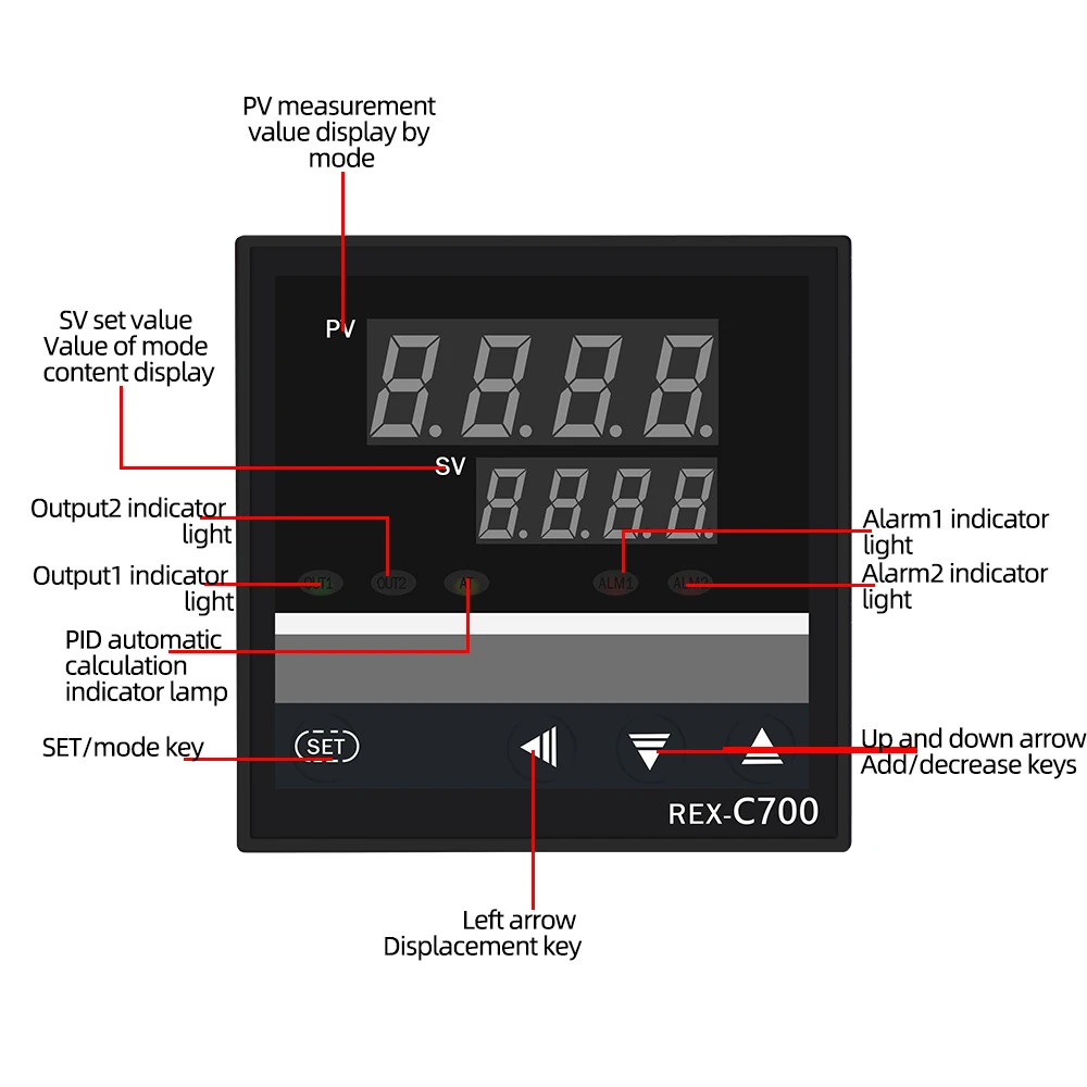 REX-C100/C700 Relay SSR Output Digital PID Temperature Controller