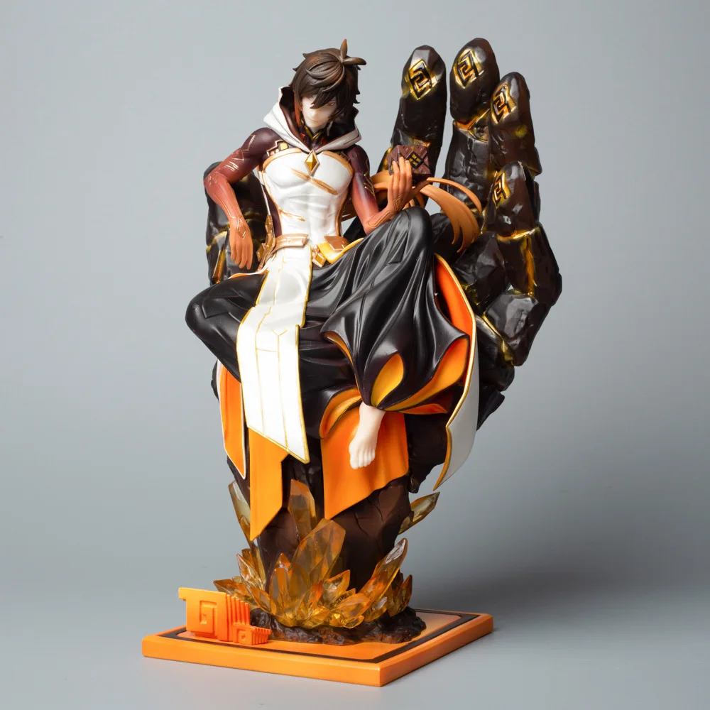 

26CM Genshin Impact Figure Zhongli PVC Model Collection Simulation Statue Game Action Figurine Doll toys Gift