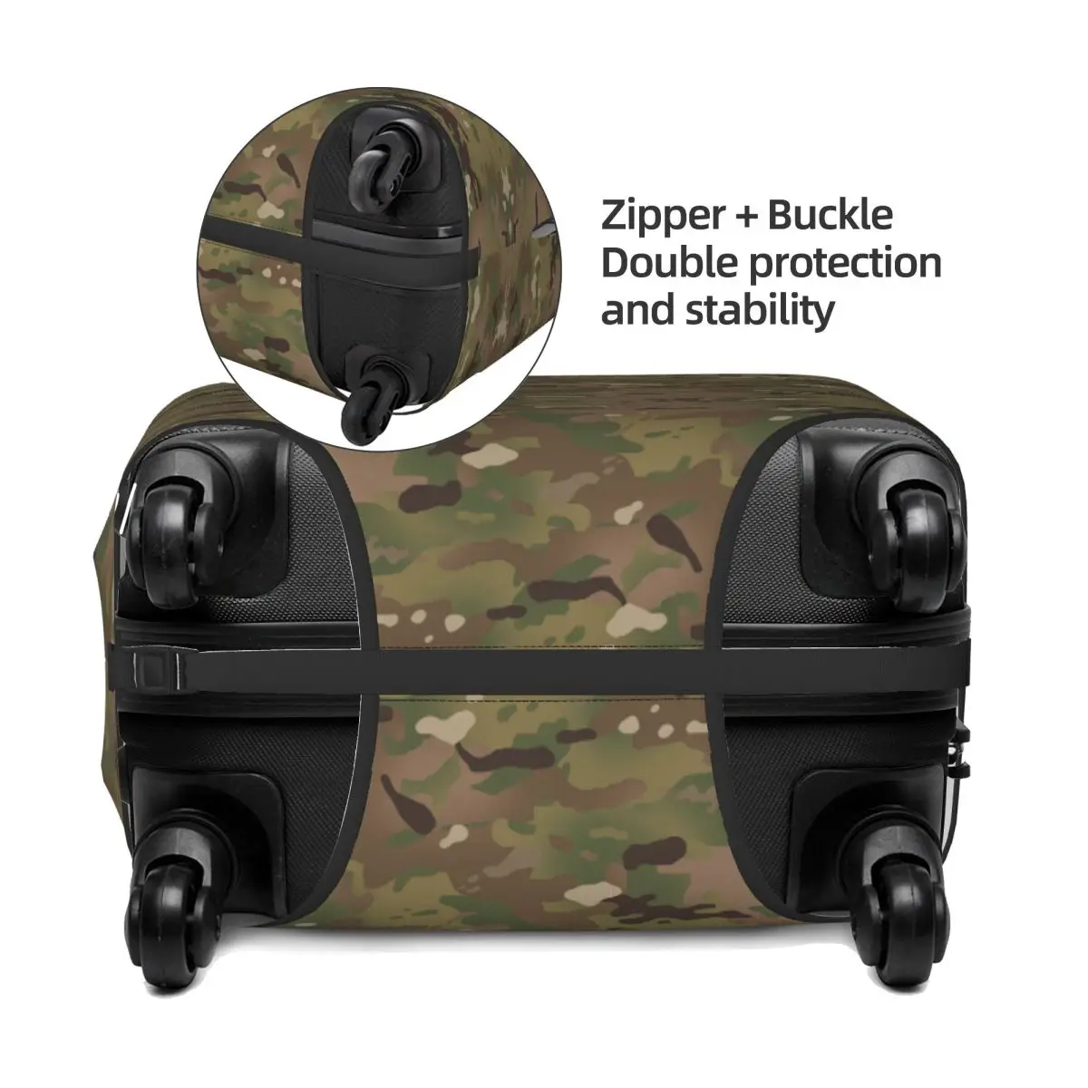 Military Camo Camouflage Army Luggage Cover Elastic Travel Suitcase Protective Covers Fits 18-32 Inch