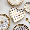 European Luxury Decorative Storage Trays, Ceramic Snack Saucer, Cake Plate, Small Jewelry Dish, Middle Eastern Arabic 2