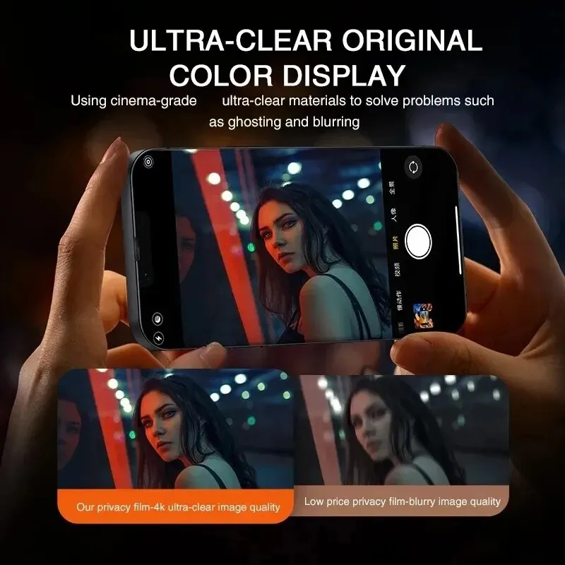 Premium Anti-Spy Full Cover Privacy Tempered Glass Screen Protector (4-Pack)