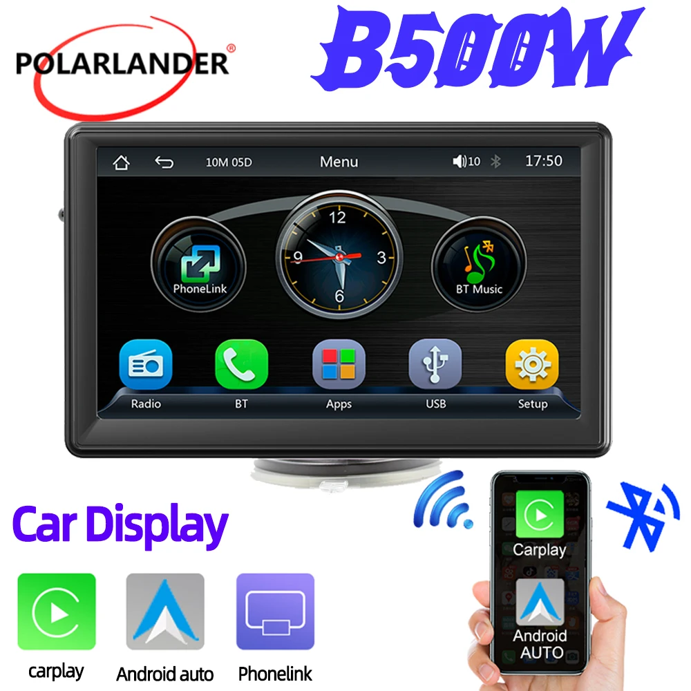 

Car Multimedia Player Built-in speakers Car Monitor Wired/Wireless Android Auto CarPlay USB/TF Card Bluetooth 7 Inch Car Stereo
