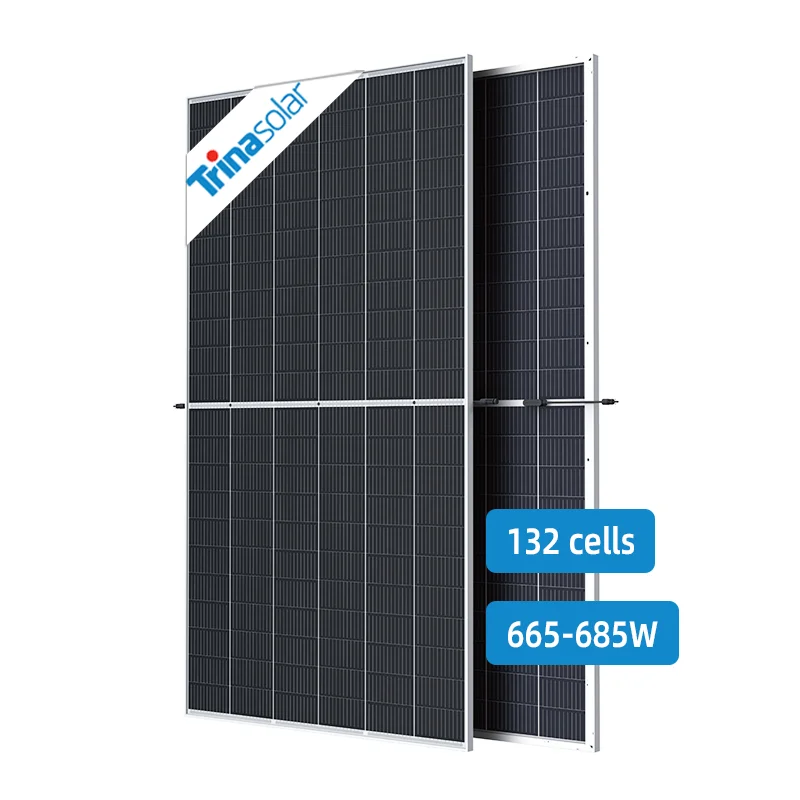 Rotterdam Warehouse Trina Pannello Solare 132 Celle Pannello Fotovoltaico Bifacciale 665W 670W 675W 680W Panneau Solair