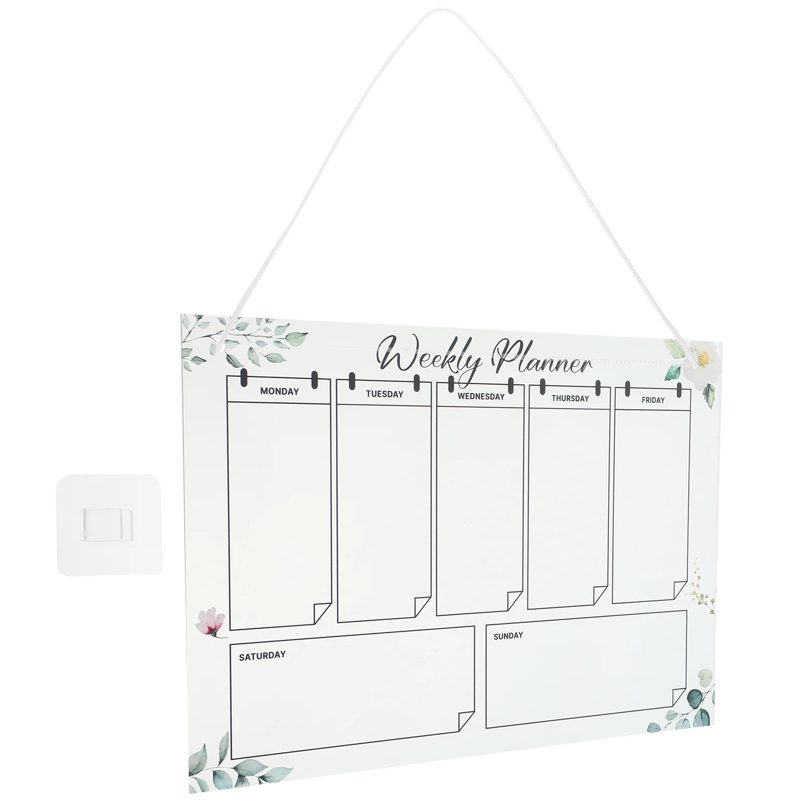 

1 Set Acrylic Week Planner Writing Board Hanging Weekly Task Dry Erase Board