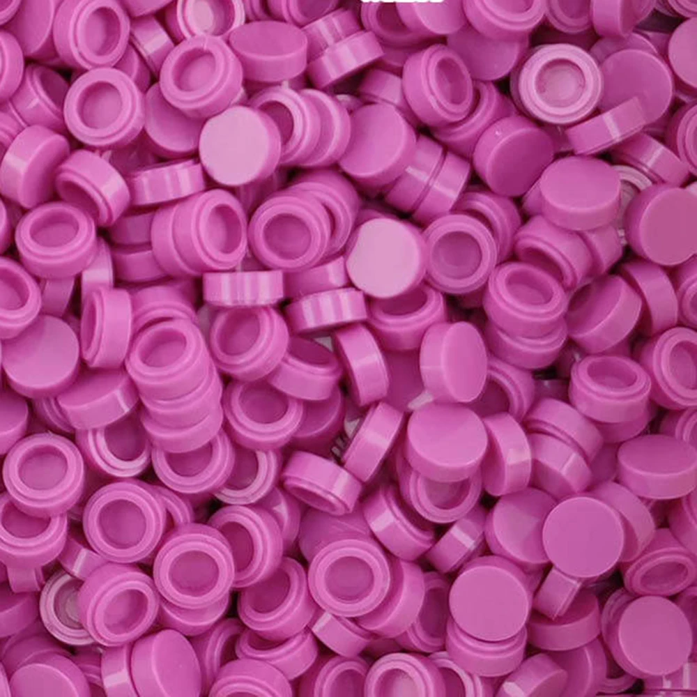 62 Color Set of 200 Round Flat Tile Building Blocks for DIY Pixel Art and Mosaics