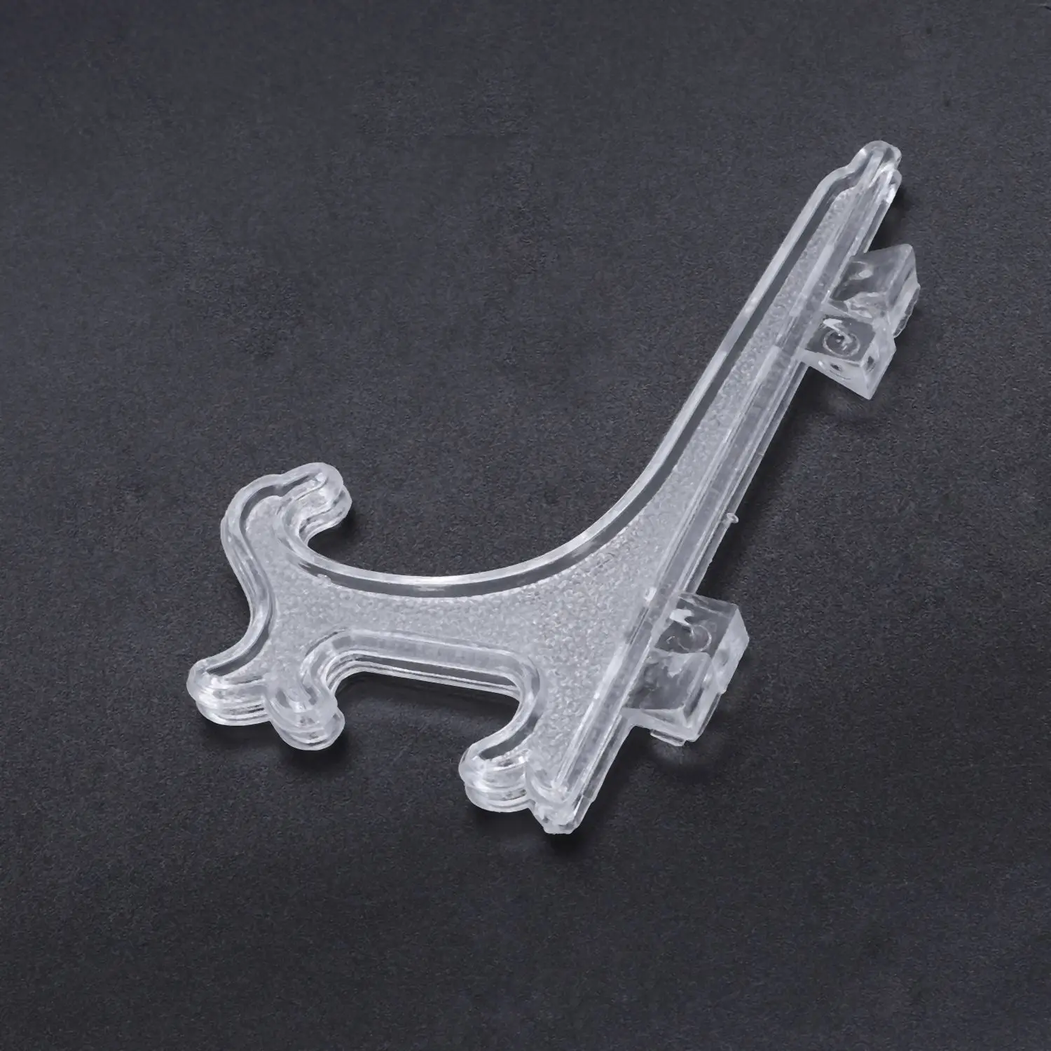 12Pcs 3 Inch Plastic Easels or Plate Holders Display Dinner Plate (Transparent), sketch easel, plate display stand