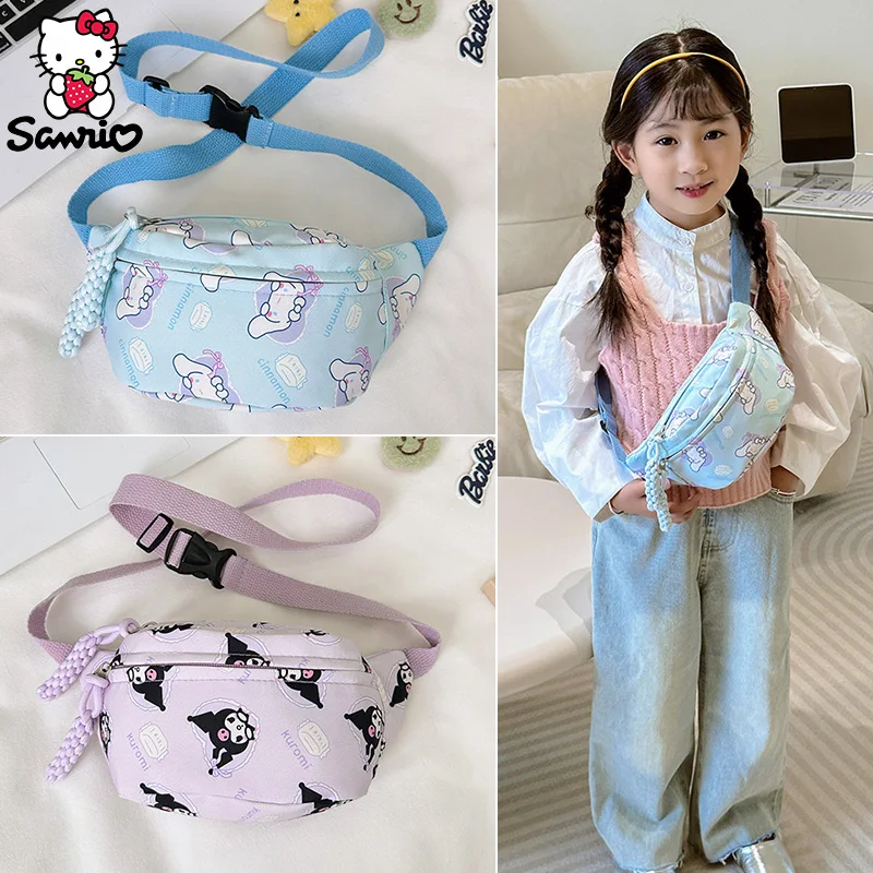 

Cinnamoroll Chest Bag Sanrio Crossbody Bag Kuromi Storage Pouch My Melody Hello Kitty Shoulder Bag Pochacco Travel Backpack Girl