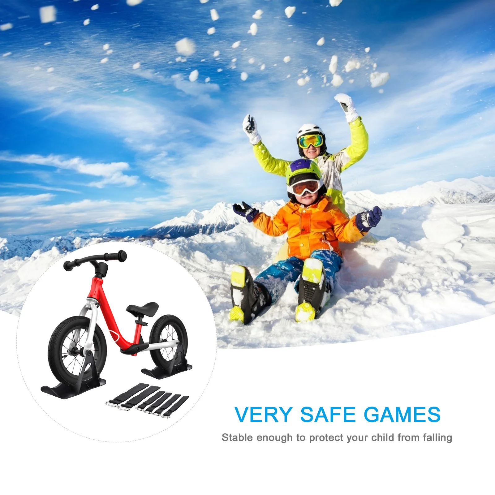 2 Pcs Ski Board Kids Bike Snowboard Balance Sled Child Sleds for Outdoor Children