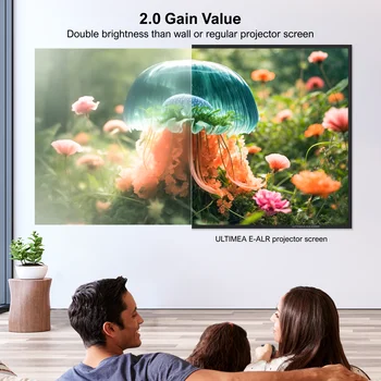 ULTIMEA Photon E-ALR Portable Projection Screen 16:9 4K HD Enhanced Ambient Light-Rejecting Screen For Outdoor, Home Theater 2