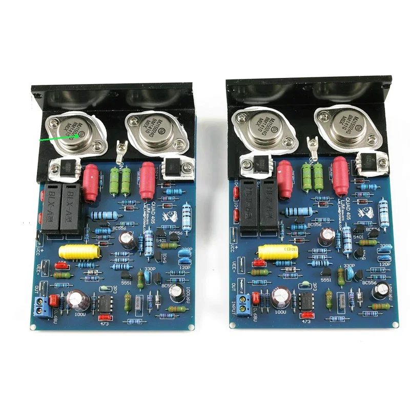 

DLHiFi LJM 2pcs QUAD405 CLONE MJ15024 100W*2 Audio Power Amplifier Board stereo Amplifier DIY KIT And Assembled with Heatsink