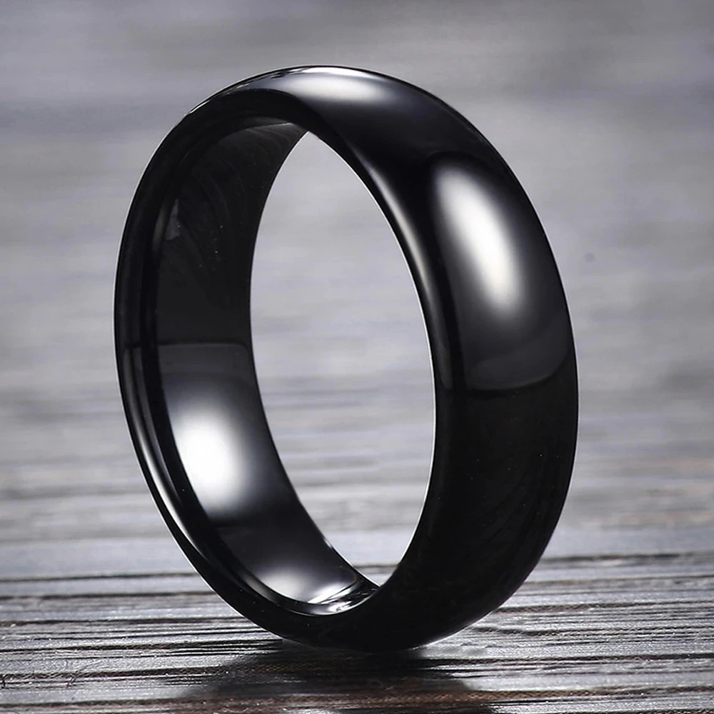 New RFID 125KHz 13.56MHz Rewritable Black Ceramic Samrt Fashion Ring ID EM4305/T5577 Cuid Chip FOR Men Or Women 2