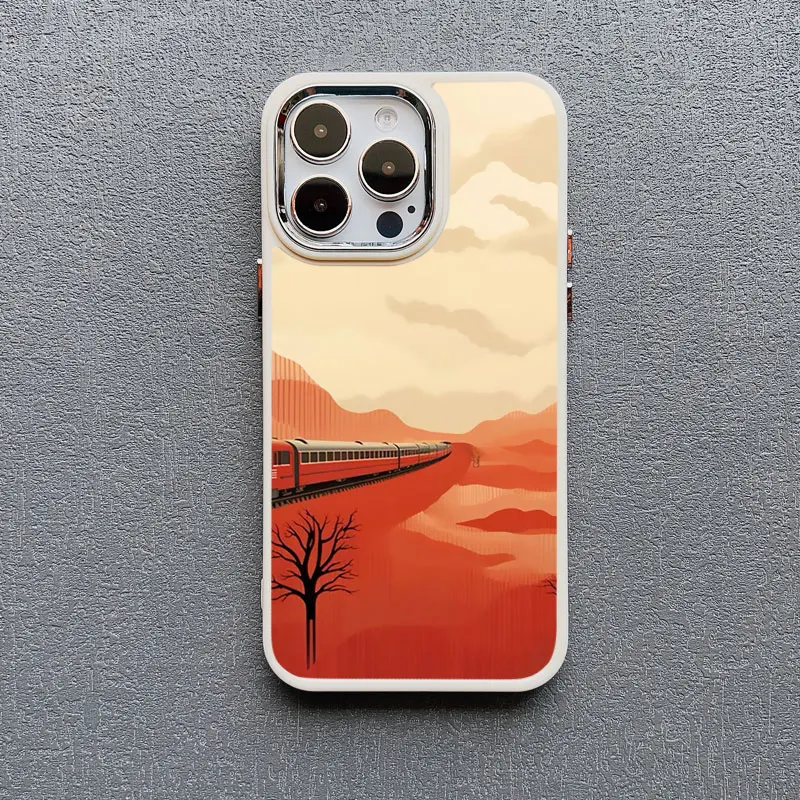 Autumn Maple Leaf Scenery Silicone Phone Case