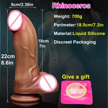XXL Soft Thick Real Veins Dildo Adult Sex Toy for Man Women Double Silicone Gay Vaginal Masturbators Penis Big Suction Cup Dick 5