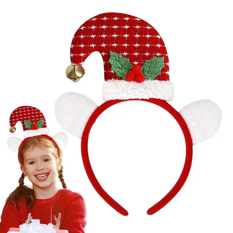 

Рождественские повязки, Рождественская шляпа, повязка для волос с Санта-Клаусом, рождественские подарки для девочек, повязка на голову, Рождественский Декор