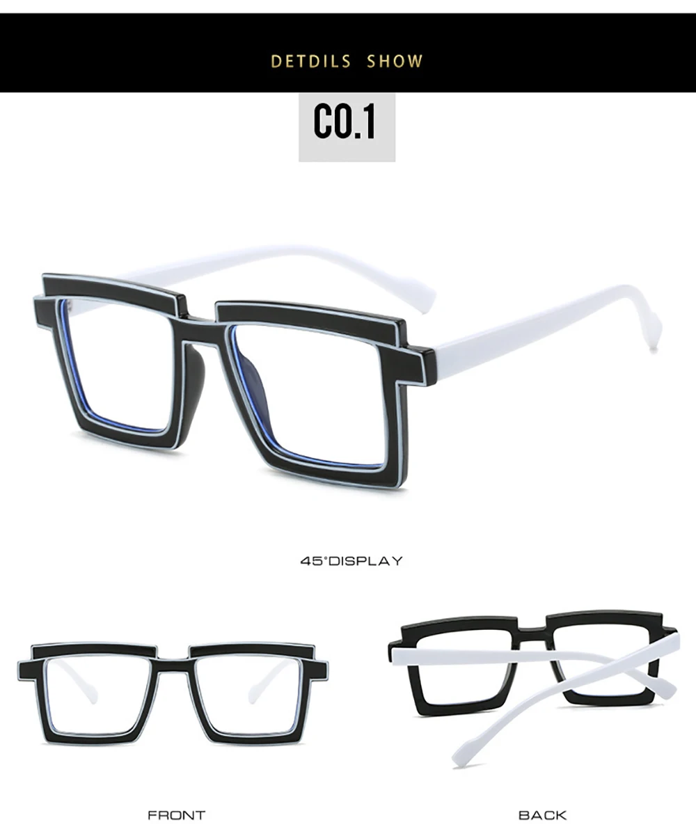 Blue Light Glasses Lightweight Computer Eyewear Anti Blue Light Spectacles Square Frame Cartoon  Glasses For Gaming Office