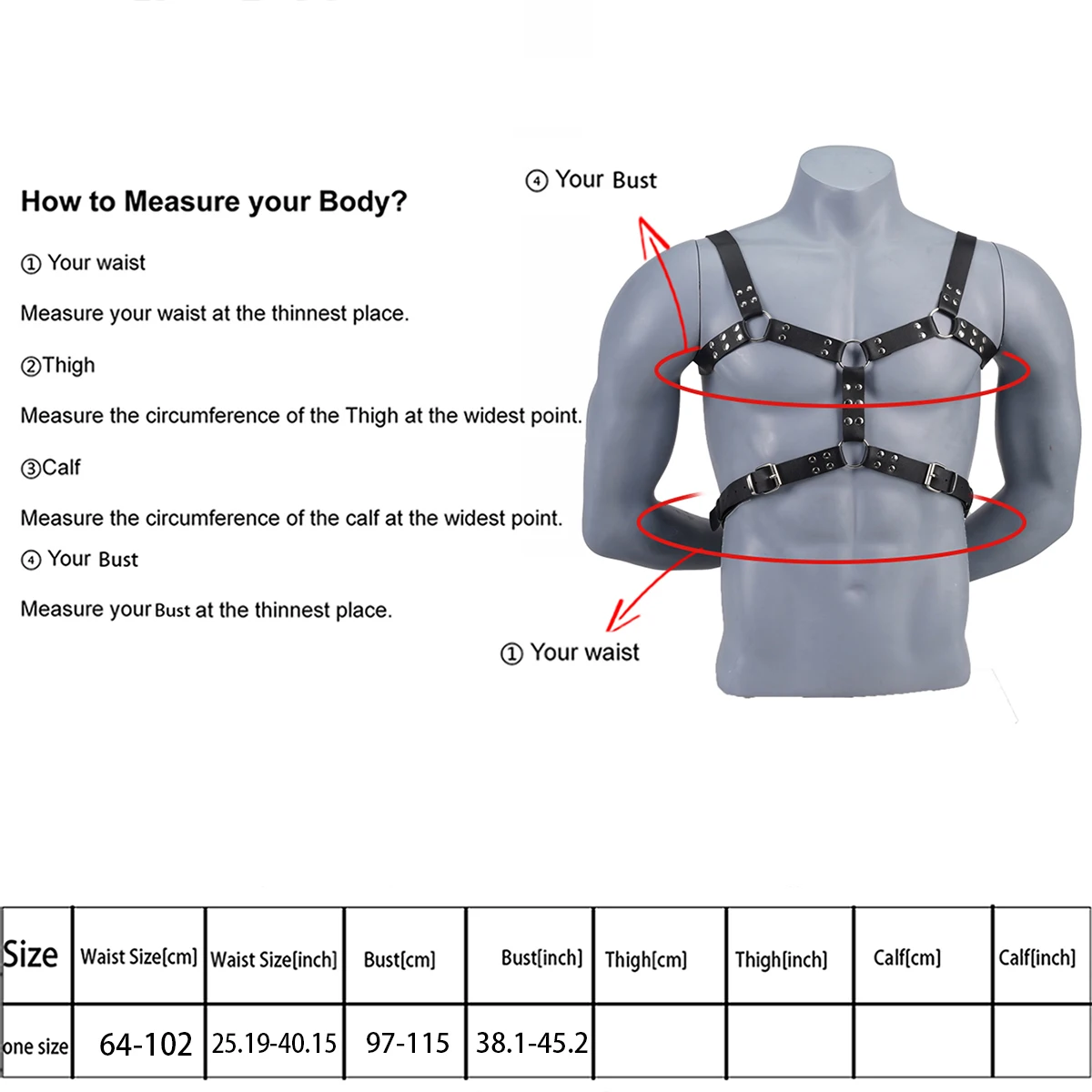 Fetish Men Sexual Chest Leather Belts Adjustable BDSM Body Bondage Harness Strap Rave Gay Clothing For Adult Sex Toy_voghion.com
