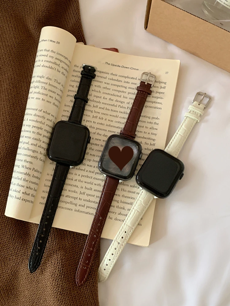 

Ремешок из искусственной кожи для Apple Watch Series 8 7 6 SE 5 4 iwatch 41 мм 40 44 мм 45 мм 49
