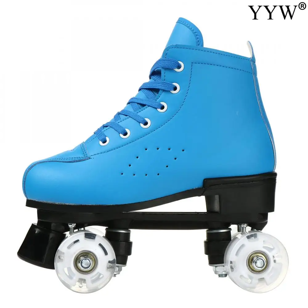 Roller Skates Shoes 4 Wheels Double Row Teenager Beginner Adult Men Women Outdoor Sport