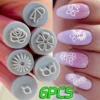 Flower Pattern Nail Art Stamp Pen Nails Template Set Handicraft Nail Art Decoration Flower Nails Graffiti Stamp Pen Dotting Tool 1