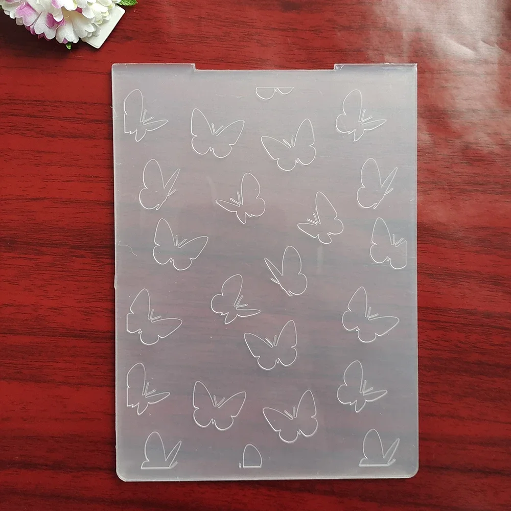 Snowflakes/Christmas Trees/flowers Embossing Folder Transparent Plastic Plates Design for DIY Paper Card Decoration Scrapbooking plastic embossing folder,embossing folder