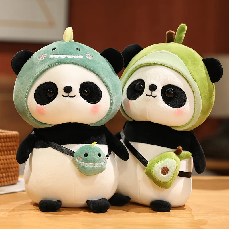 

30/40cm Cute Panda Plush Toys Lovely Animal Bears Cosplay Unicorn Dinosaur Rabbit Flowers Pillow Stuffed Soft for Children Gift