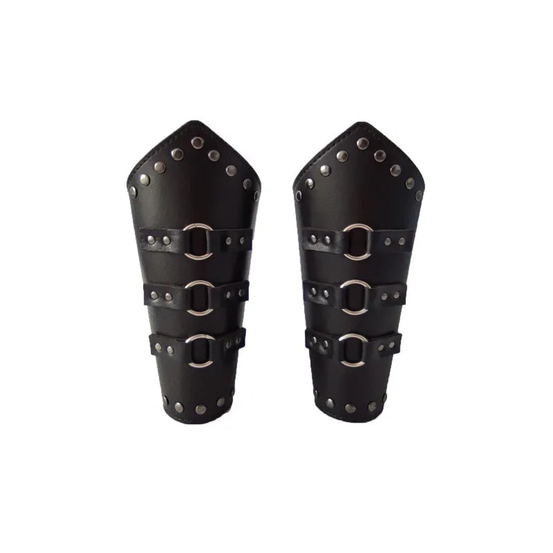 Leather Armor Arm leather bracelets leather bracelet 1Pc Cosplay Leather Armor Arm Cosplay Bracer Pirate Knight Gauntlet Wristband Bracer Accessories New Men's Bracelet
