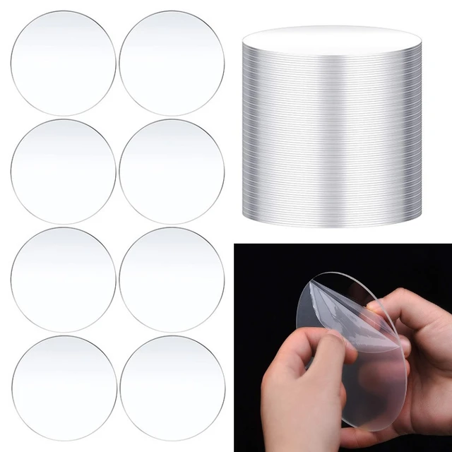 Disques ronds en acrylique transparent de 2 pouces, pour projets  artistiques, peinture pour enfants, bricolage, épaisseur de 2mm - AliExpress