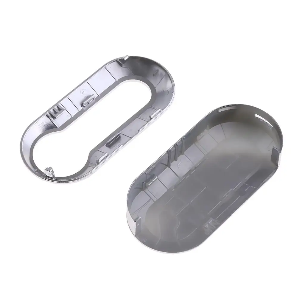 New Silver Foldable Remote Flip Key Shell Case Fiat 500 Car