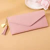Fashion Women Wallets Simple Zipper Purses Black White Gray Red Long Section Clutch Wallet Soft PU Leather Money Bag 4