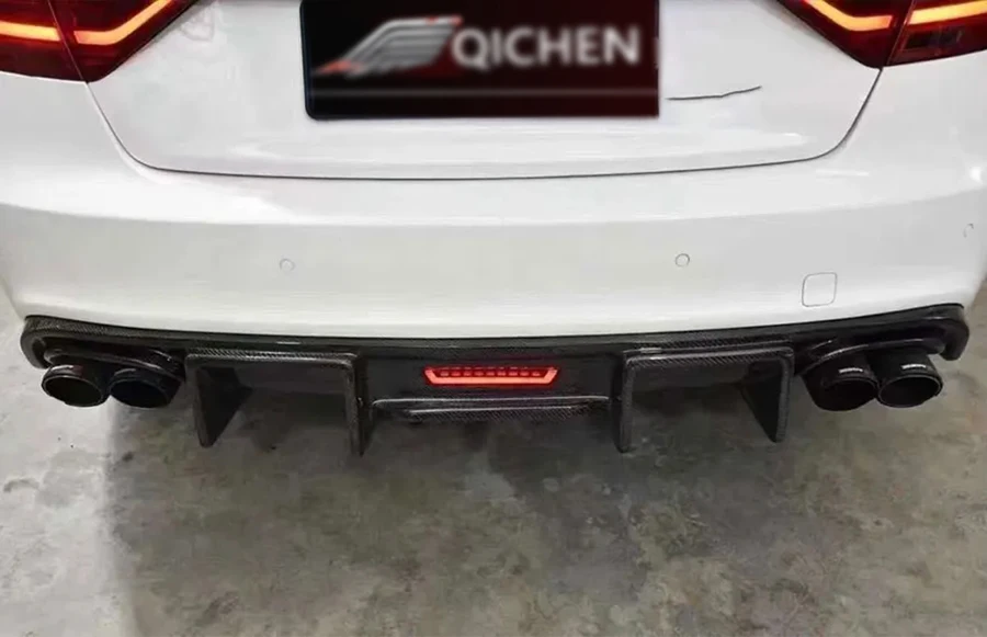 For Audi A5 S5 Coupe 2009-2011 Sports Carbon Fiber Back lip Car Bumper Diffuser Rear Splitters Car Accessories body kit