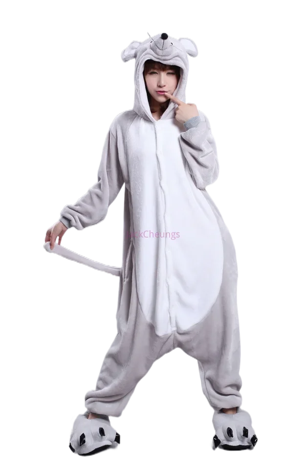 Pijama Enterizo Blanco Disfraz De Hu00e1mster Animal Pijama De