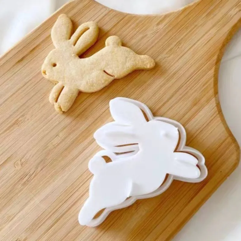 3D Cute Rabbit Cookie Mold Cartoon Rabbit Fondant Cookie Cutter Flower Pattern Biscuit Mold DIY Kitchen Baking Tools cookie cutter baking mold cookie mould cookie printing mold fondant cutter
