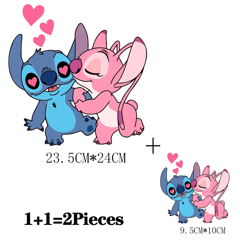Pz/lotto Stitch Disney Termoadesiva Ferro Su Toppe Termoadesive