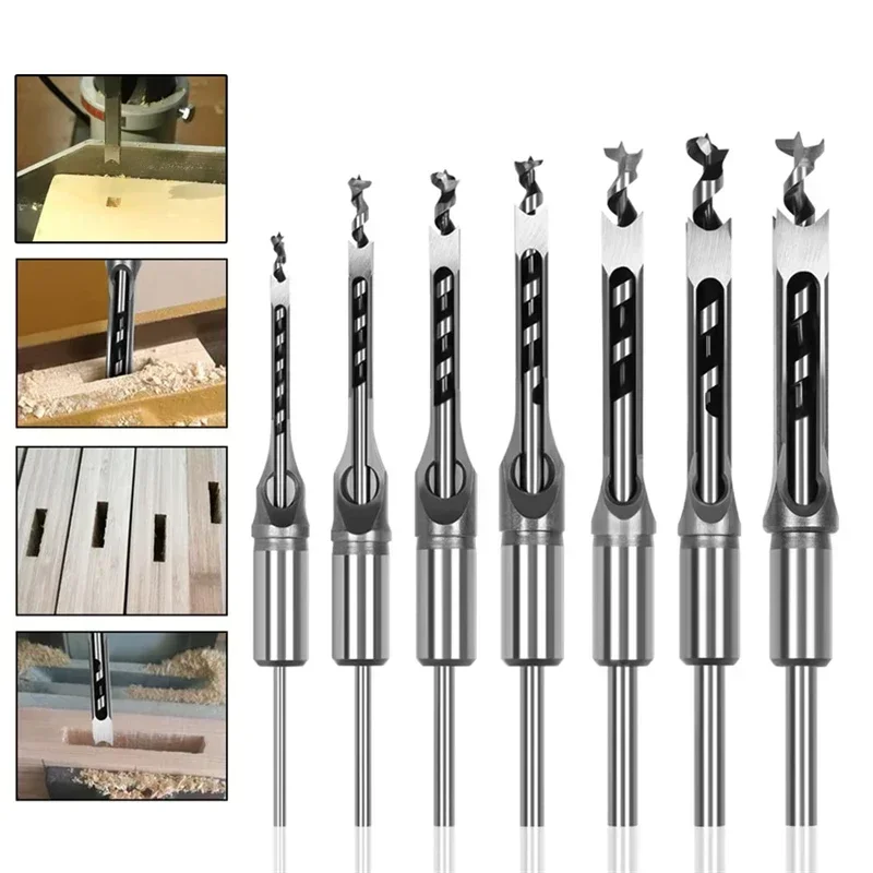 

Bit Punch Drill Furniture Craving Hole Saw Set Woodworking Drill Mortising Tools Square Auger Wood Metal Bits Twist Drilling