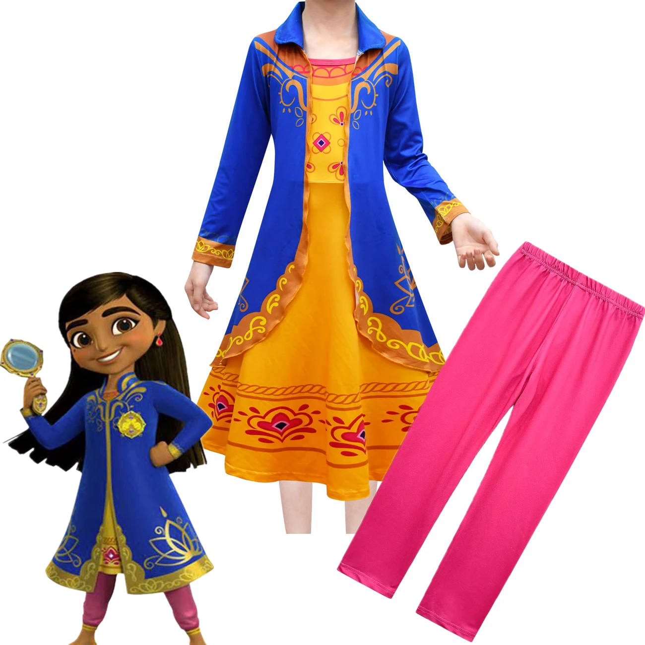 Mira Royal Detective Costume Cosplay Dress Girl Princess Children Kid Carnival Birthday Party Halloween Fancy Dress Gown Cloak cosplay costume kids girls dress
