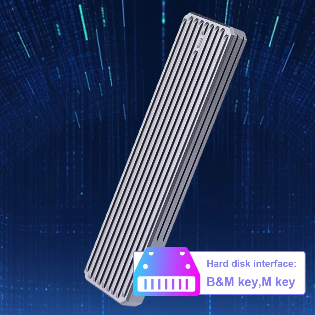 M.2 NGFF/SATA USB Case 1000MB/s External Solid State Drive Enclosure M Key/B&M Key for 2230/2242/2260/2280 22110 SSD