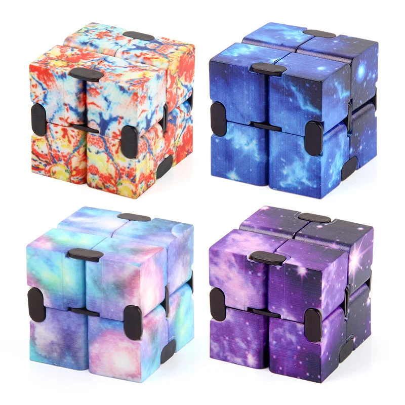 Starry Sky Infinity Anxiety Cube Sensory Autism ADHD Stress Relief Toys For Adults Children Novelty Gift Cubo Para La Ansiedad