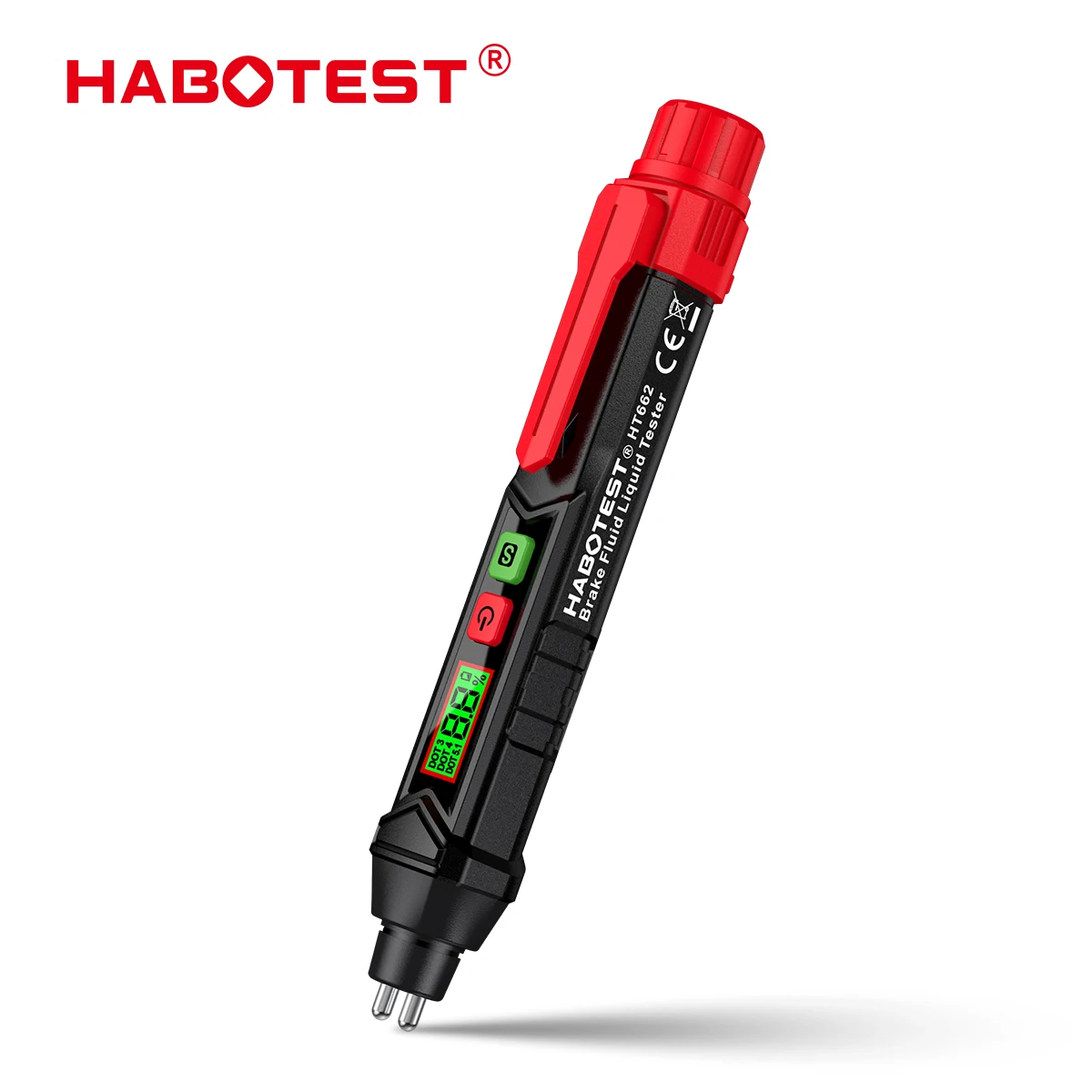 Brake Fluid Tester HABOTEST HT662 Car Brake Fluid Moisture Meter Liquid Oil Tester Analyzer For DOT3/DOT4/DOT5.1 Brake oil Quality Check Pen