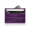 Custom Name Monogram Luxury Genuine Leather Men Wallet Card Holder Crocodile Pattern Gift for Girlfriend Boyfriend Friend Her 5