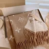 2025 new double-sided imitation cashmere scarf presbyopia scarf warm fringed shawl