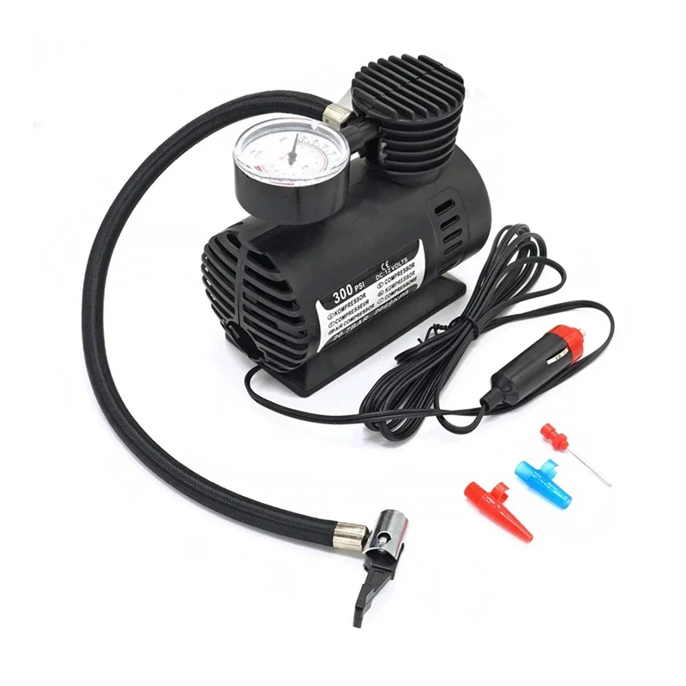 cigarette tyre pump 60W Electric Air Pump 12V-24V 300 PSI Car Air Compressor Portable Cigarette  Lighter Inflator For Cars Bicycles Motorcycles Kay
