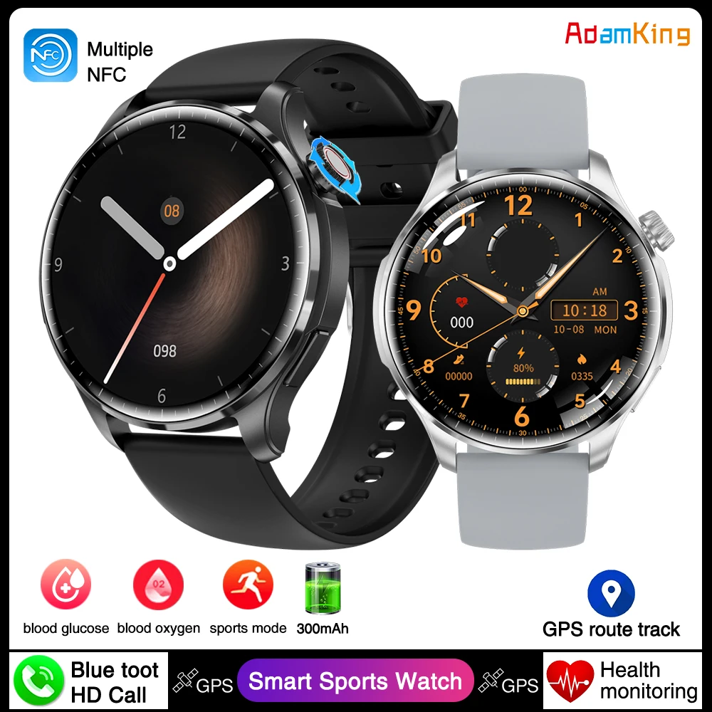Blue Tooth Call Smartwatch Women Compass Sports Fitness Smart Watches Men Nfc Heart Rate Health Monitor Informazioni Push Weather