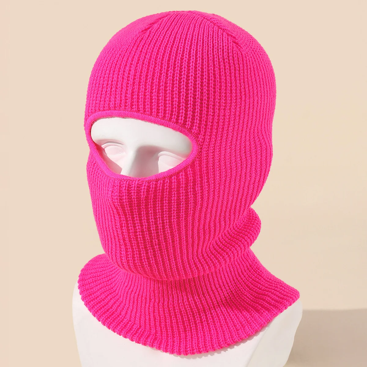 Coole Frauen Männer Winter Ski Radfahren Mütze Hüte Mütze Sport Voll gesichts abdeckung Sturmhaube Strick mütze Hut Gesichts masken für Frauen Männer – Detail 8