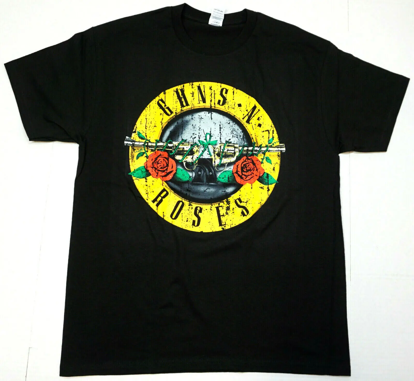 Guns N Rose T-Shirt Distressed Hard Rock Tee Gnr Slash Axl Rose Adult Men'S New
