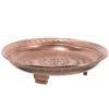 Round Copper Smoke Offering Plate Metal Tray For Ceremony Storage Trays Temple Dish Puja Supplies Vintage Bowl Home ganization 2