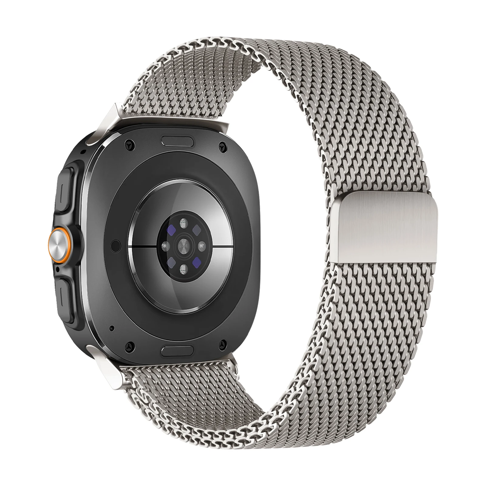 Thick Milanese Loop Stainless Steel Magnetic Smart Watch Bracelet Strap