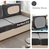 Super Soft Velvet Sofa Seat Cushion Cover Plain Color Stretch Thicken Sofa Cover Sectional Couch L Shape Corner Armchair Cover 5