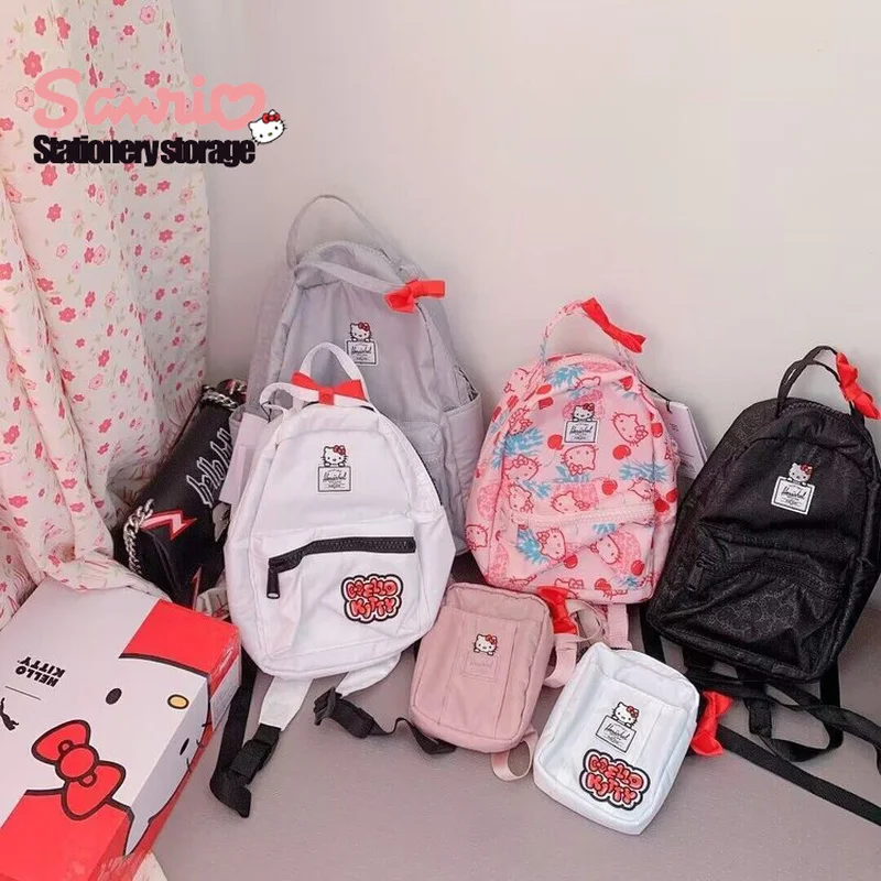 

Лето 2023, рюкзак Sanrio с рисунком из аниме Hello Kitty для мужчин и женщин, ранцы для учащихся средней школы, оптовая продажа