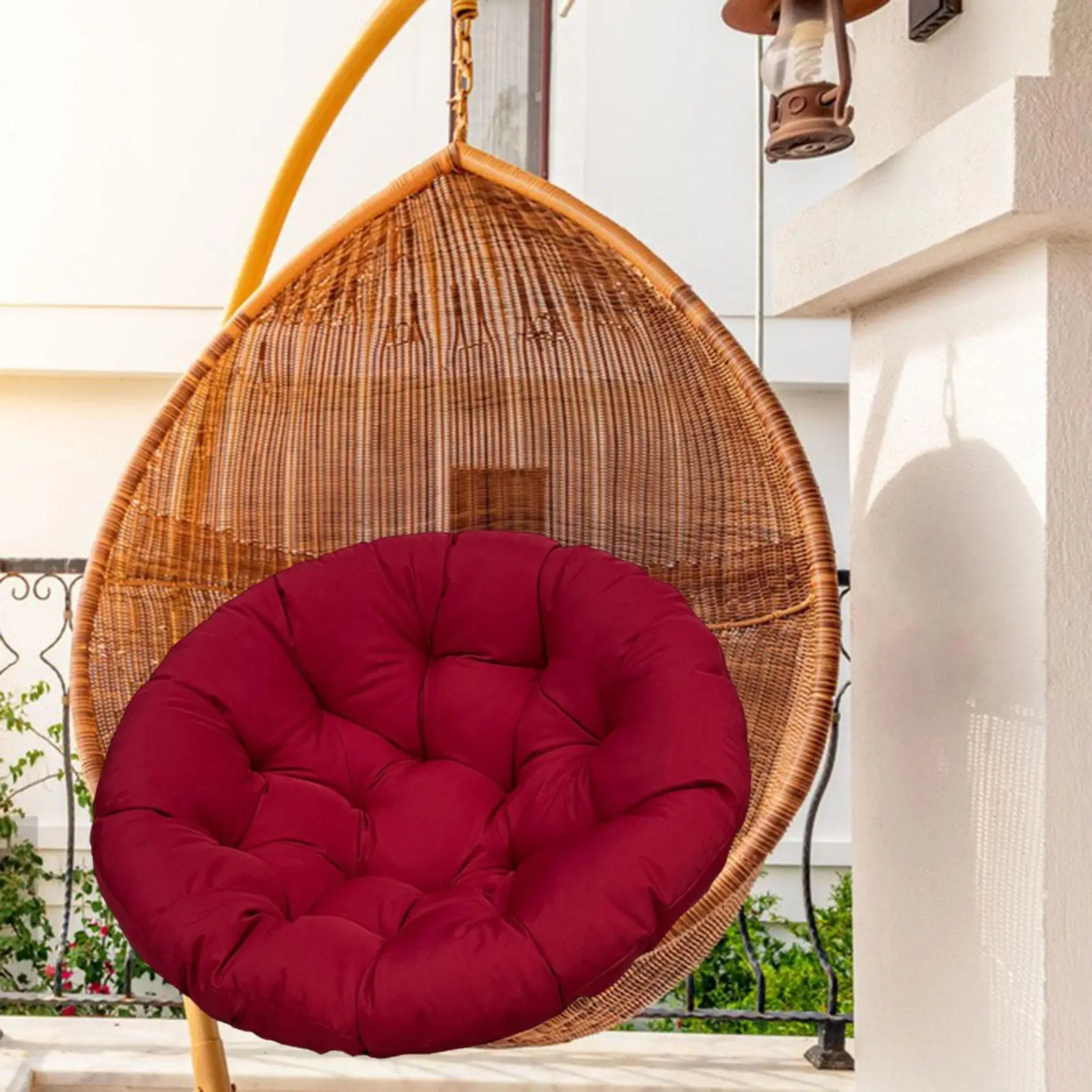 Hanging Chair Cushion Seat Cushion Pillow 40cm Chair Pad Round Washable Egg Floor Garden Patio Home